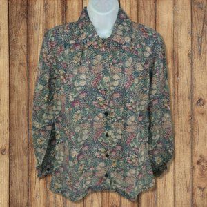 Vintage 1970's Lady Maverick BOHO Floral Top